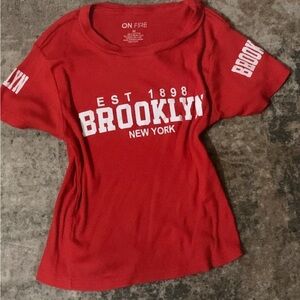 On Fire Red Logo Tee